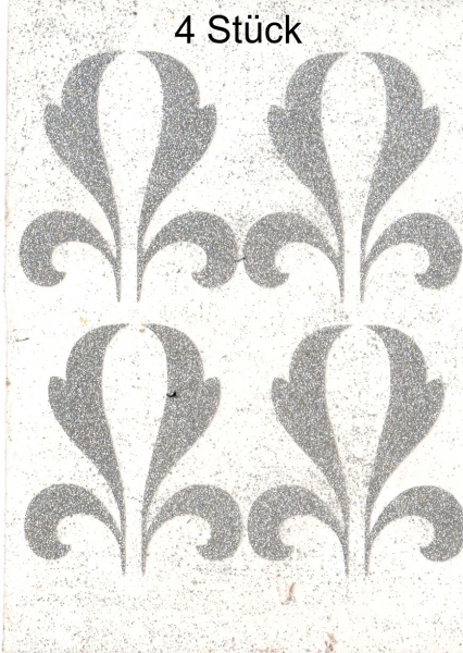 196 Aufbügelmotiv Lilie silber